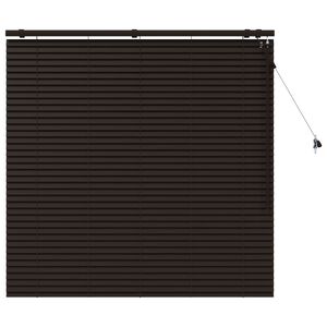 vidaXL Persienner M&oslash;rk Brun 125 x 130 cm 35 mm Massivt Paulownia Tr&aelig;