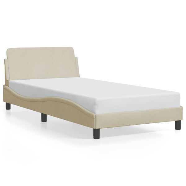 vidaXL sengeramme Dover Creme 100x200 cm Stof