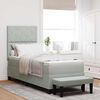 vidaXL Box spring seng med madras Lysegrå 80 x 200 cm Fløjl