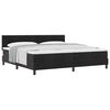vidaXL Box spring seng med hovedg&aelig;rde Sort 200 x 200 cm Fl&oslash;jl