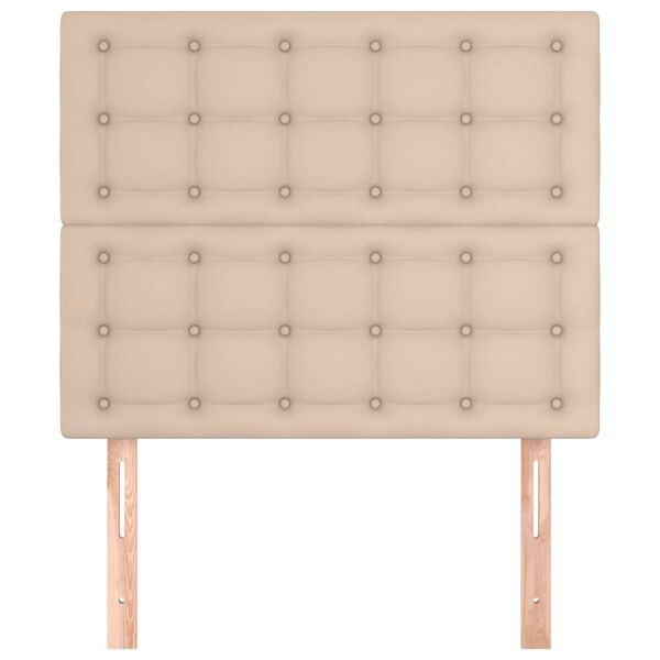 vidaXL sengegavl Cappuccino 80x5x118/128 cm kunstl&aelig;der