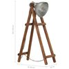 vidaXL gulvlampe E27 massivt mangotr&aelig; s&oslash;lvfarvet