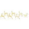 vidaXL LED Rensdyr 7 stk. 40 LED'er Guld 44 x 18 x 65,5 cm PET