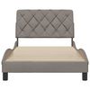 vidaXL Sengeramme uden madras Taupe 100x200 cm Stof