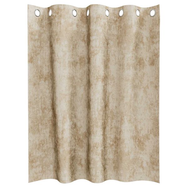 vidaXL Velour Gardiner med gardiner 2 pcs Creme 140 x 140 cm Fløjl