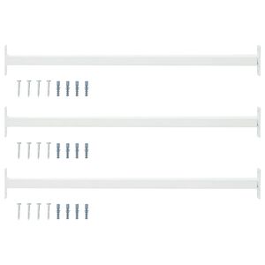 vidaXL Justerbar vinduessikkerhedsbar 3 stk. 710 -1200 mm St&aring;l Hvid