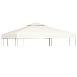 vidaXL baldakin til pavillon 3x3 m 310 g/m&sup2; cremehvid