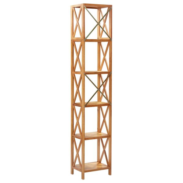 vidaXL reol med 6 hylder 40x30x205 massivt egetr&aelig;