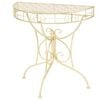 vidaXL sidebord i vintagestil halvrund metal 72x36x74 cm guldfarvet