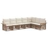 vidaXL Havesofa S&aelig;t 7 stk. Beige polyrattan