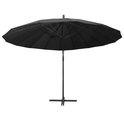 vidaXL hængende parasol 3 m aluminiumsstang antracitgrå