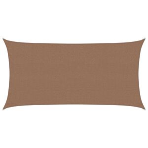 vidaXL Solsejl Gr&aring;brun 2,5 x 6 m HDPE