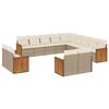 vidaXL sofas&aelig;t til haven 13 dele med hynder polyrattan beige