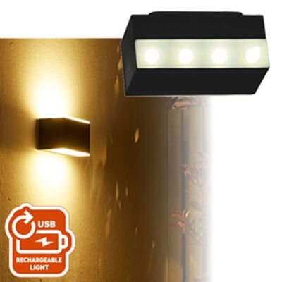 Luxform LED-væglampe til haven Cube sort