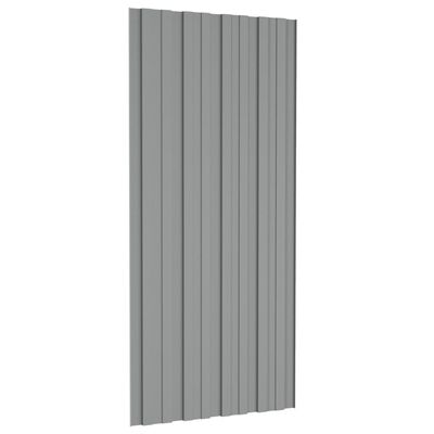 vidaXL tagplader 36 stk. 100x45 cm galvaniseret stål grå