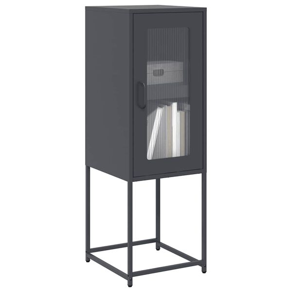 vidaXL skænk 36x39x107 cm koldvalset stål antracitgrå