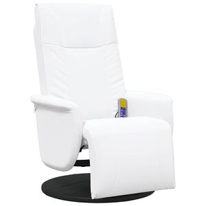 vidaXL Svingende Massage Recliner Stol Hvid 71 x 90 x 105 cm