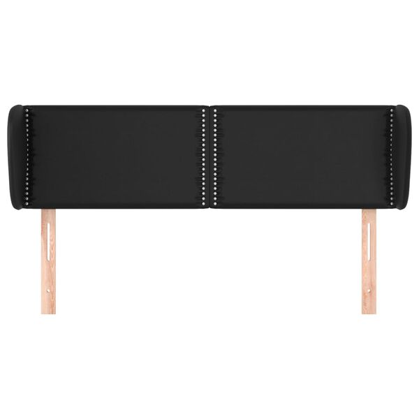 vidaXL sengegavl med kanter 147x23x78/88 cm kunstl&aelig;der sort