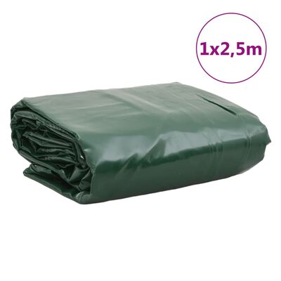 vidaXL presenning 1x2,5 m 650 g/m² grøn