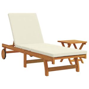 vidaXL Solstol 2 stk. Massivt Akacietr&aelig; Brun