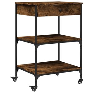 vidaXL k&oslash;kkenvogn 60x48x89,5 cm konstrueret tr&aelig; r&oslash;get egetr&aelig;sfarve