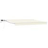 vidaXL Manuel markise-ramme med LED-lys Creme og hvid 5 &times; 3,5 m