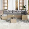 vidaXL Havesofa S&aelig;t 8 pcs Beige Poly rattan