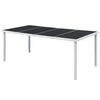 vidaXL havebord 190x90x74 cm st&aring;l sort