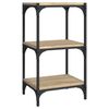 vidaXL bogreol 40x33x70,5 cm konstrueret tr&aelig; og st&aring;l sonoma-eg