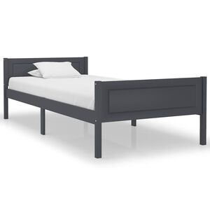 vidaXL sengestel 100x200 cm massivt fyrretr&aelig; gr&aring;