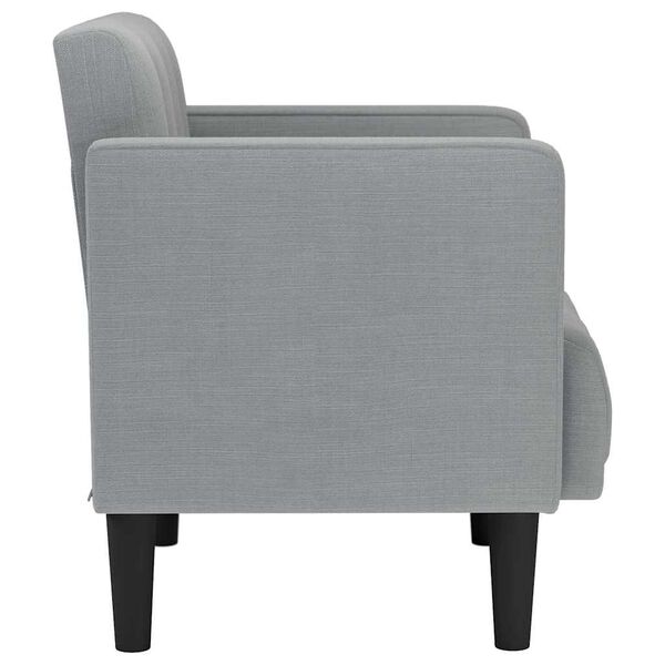 vidaXL sofastol med arml&aelig;n 53 cm stof lysegr&aring;