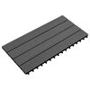 vidaXL Terrasse Flise 6 stk. Sort 60 x 30 cm WPC