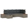 vidaXL Havesofa S&aelig;t 6 stk. Gr&aring; polyrattan