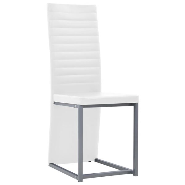 vidaXL spisebordssæt i 7 dele stål og hærdet glas sort og hvid