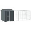 vidaXL Fuglebur Antracit 635 x 304 x 247 cm Galvaniseret st&aring;l