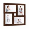 vidaXL billedramme til 4x(13x18 cm) billeder MDF m&oslash;rkebrun
