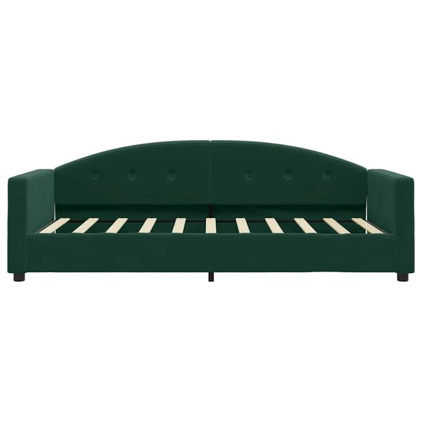 vidaXL daybed 80x200 cm velour m&oslash;rkegr&oslash;n