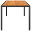vidaXL havebord 190x90x75 cm akacietr&aelig; og polyrattan sort