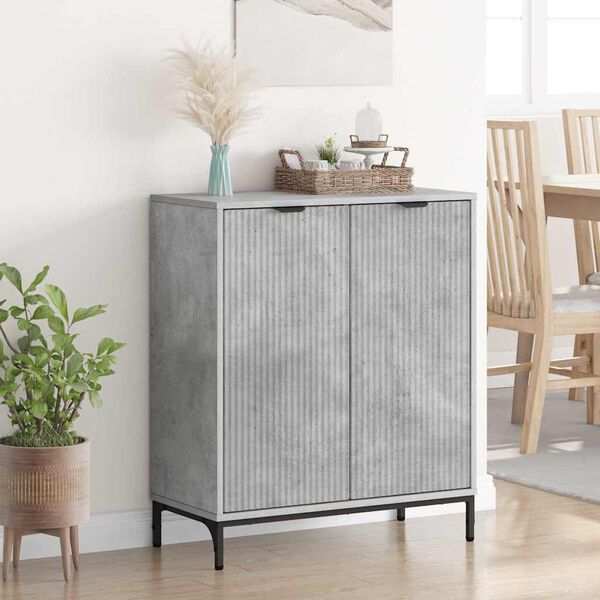 vidaXL Sideboard Beton Gr&aring; 69,5 x 33 x 82 cm Konstrueret tr&aelig;