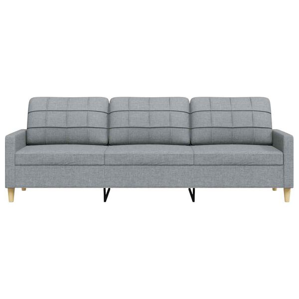 vidaXL 3-personers sofa 210 cm stof lysegrå