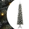 vidaXL Kunstigt juletr&aelig; Gr&oslash;n 210 cm PVC og plastik og st&aring;l