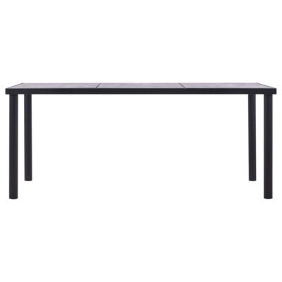 vidaXL spisebord 180x90x75 cm MDF sort og betongrå