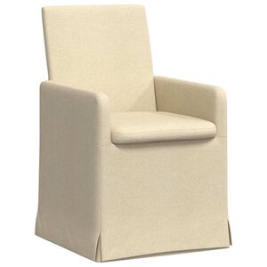 vidaXL Spisestole 2 stk. Stof Creme 57 x 67 x 95 cm
