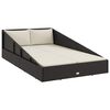 vidaXL solseng 110x200 cm polyrattan sort