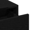 vidaXL Klædeskab med spejllys Sort 60 x 40 x 70 cm Konstrueret træ