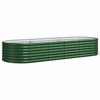 vidaXL plantekasse 224x80x36 cm galvaniseret st&aring;l gr&oslash;n