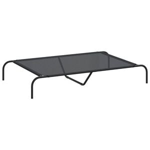 vidaXL forh&oslash;jet hundeseng 130x80x20 cm textilene og st&aring;l sort