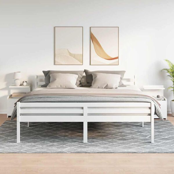 vidaXL sengeborde 2 stk. med 2 skuffer hvide 40x36,5x62 cm