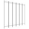 vidaXL 6-panels rumdeler 240x220 cm stof hvid