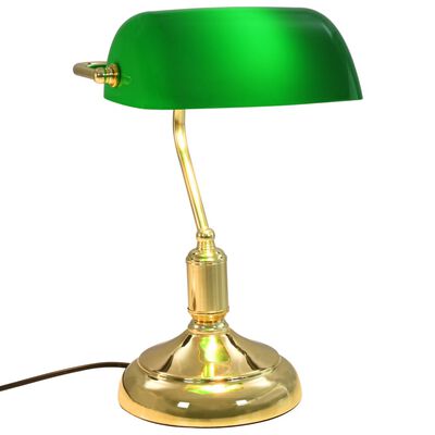 vidaXL skrivebordslampe 40 W grøn og guldfarvet